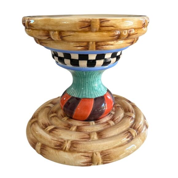 House of Hatten Vintage Hand Painted Ornate Candle Holder - Picture 1 of 11